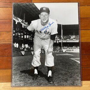 Original Signed Whitey Ford Autograph New York Yankees Baseball MLB Poster